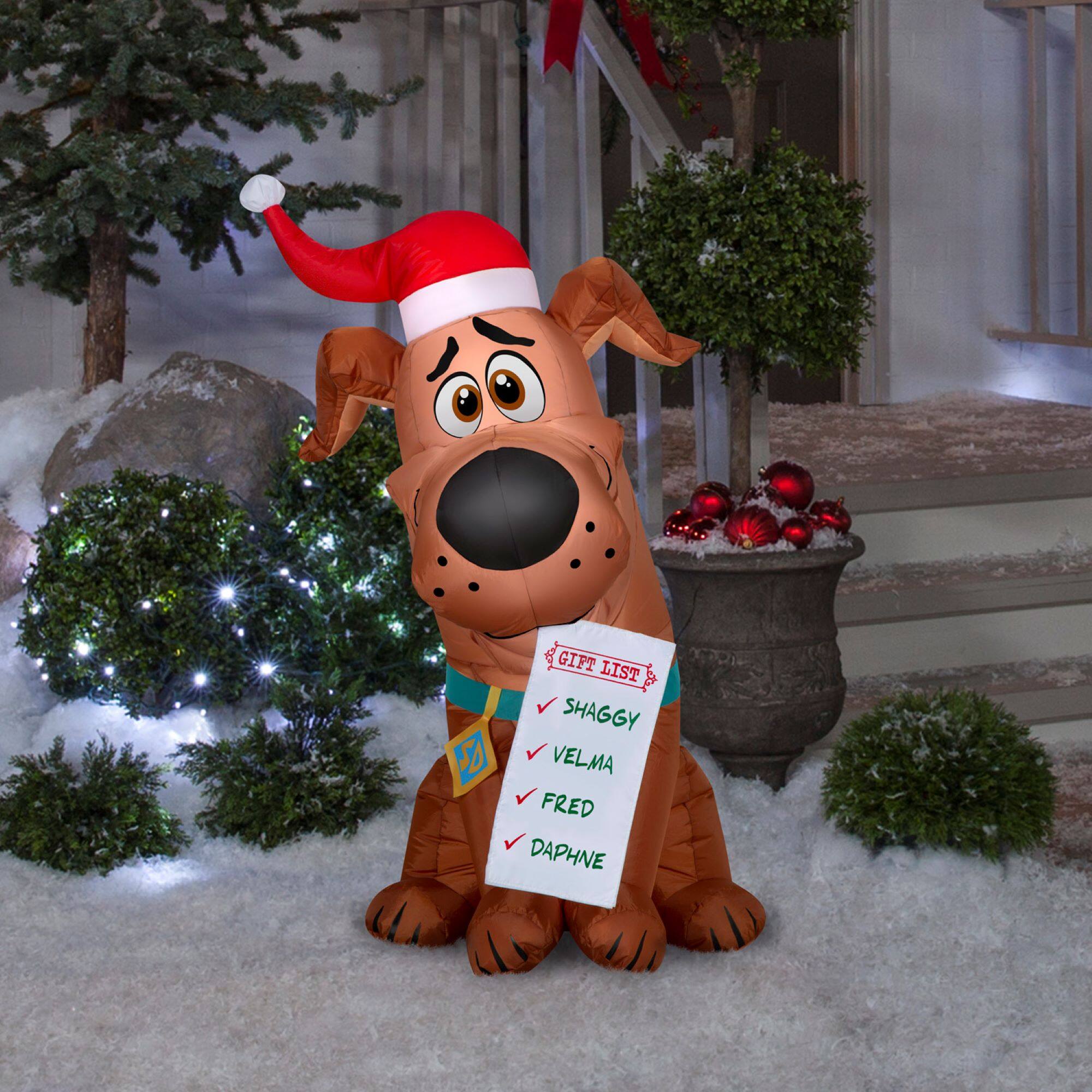 3.5ft. Airblown® Inflatable Christmas SCOOB! with Gift List
